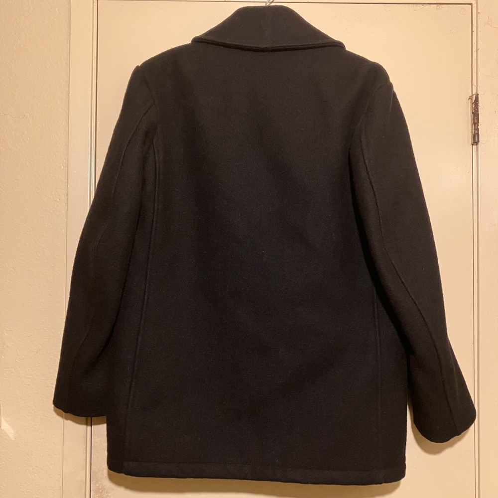 Vintage Navy Fidelity & Stewart Pea Coat Wool Blend Made In USA Sz 38 MP72132 - Picture 5 of 8